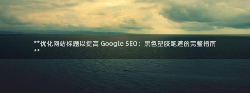 谈球吧app体育下载：**优化网站标题以提高 Goo