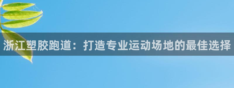 谈球吧怎么样：浙江塑胶跑道：打造专业运动场地的最佳选择